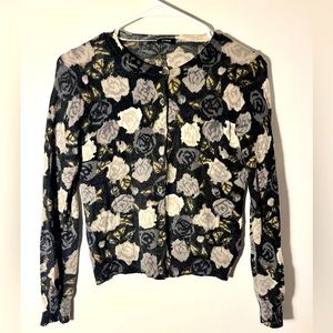 J Crew Floral Cardigan